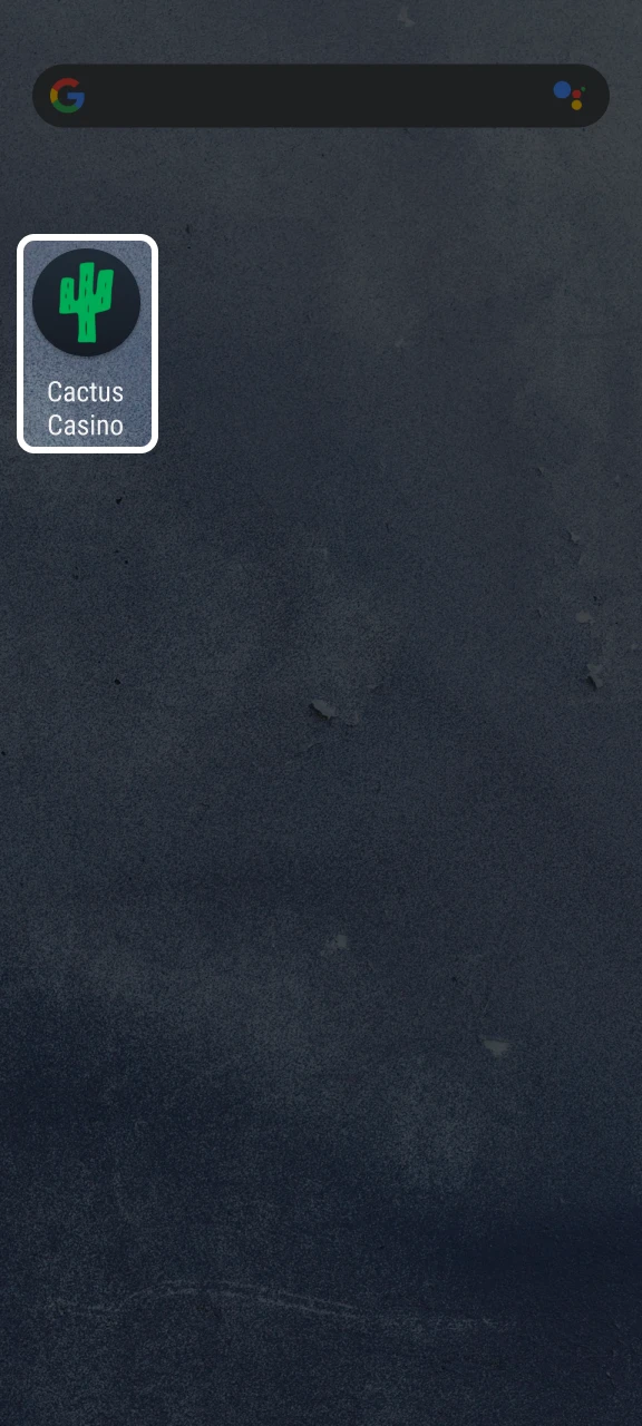 Otwórz Cactus Casino PWA, aby rozpocząć grę.