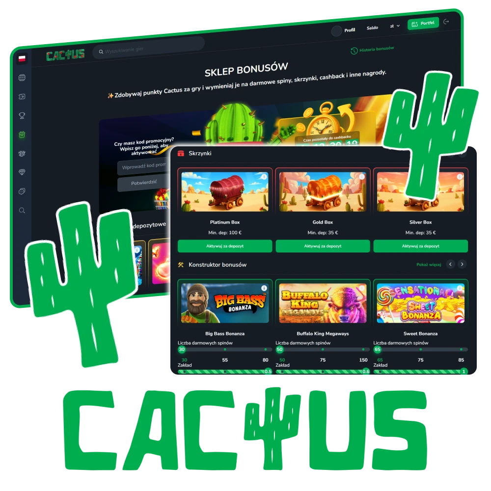 Cactus Casino oferuje swoim graczom szereg ekskluzywnych bonusów.