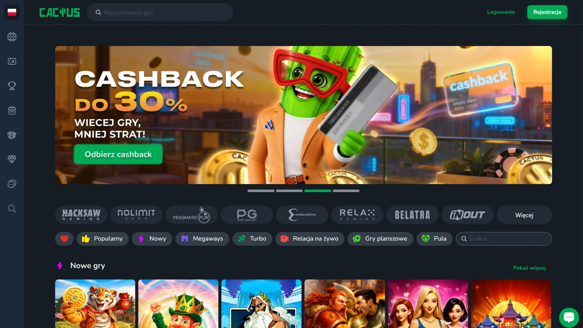 Ciesz się grą na stronie internetowej Cactus Casino.