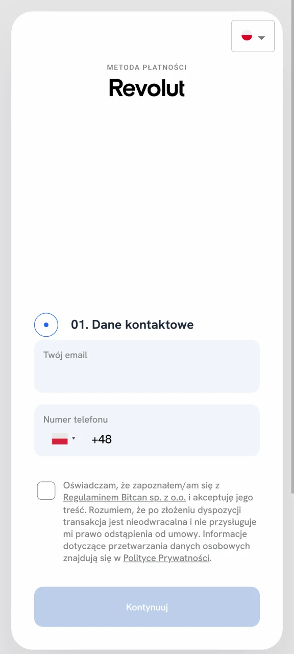 Potwierdź transakcję na stronie banku, aby ją zakończyć w Cactus Casino.