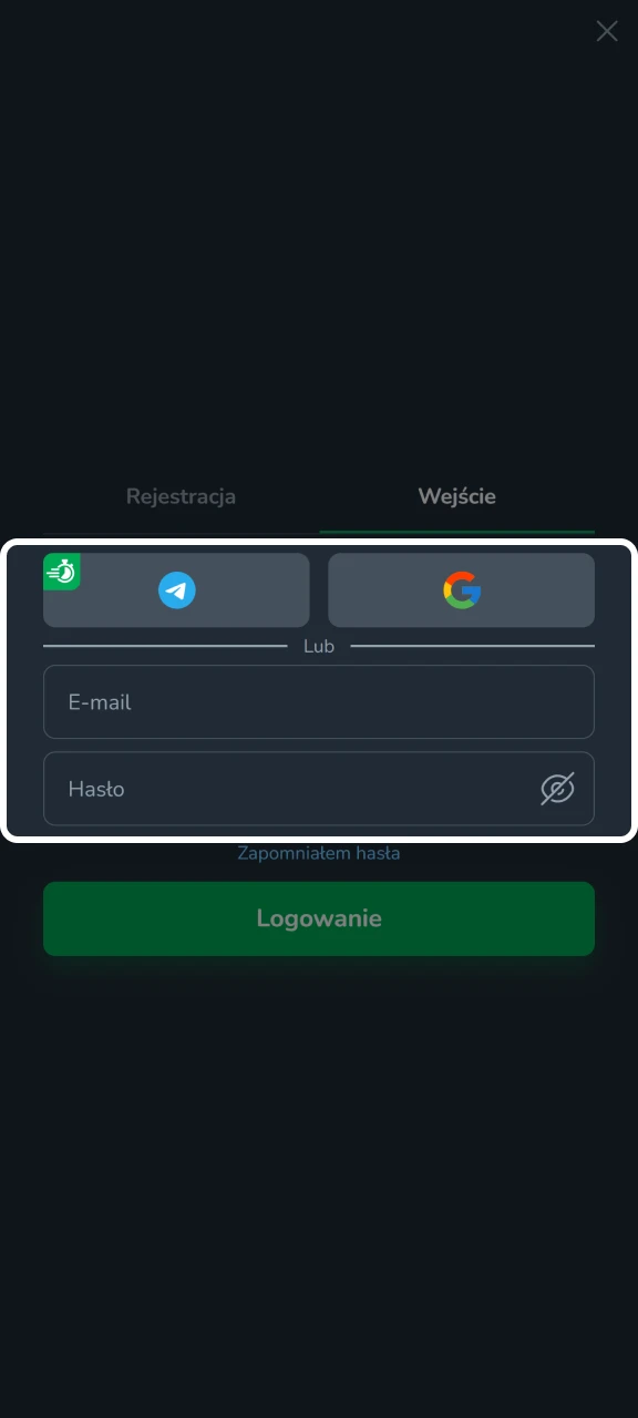 Wprowadź swoje dane logowania do Cactus Casino i zaloguj się na swoje konto.